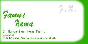 fanni nema business card